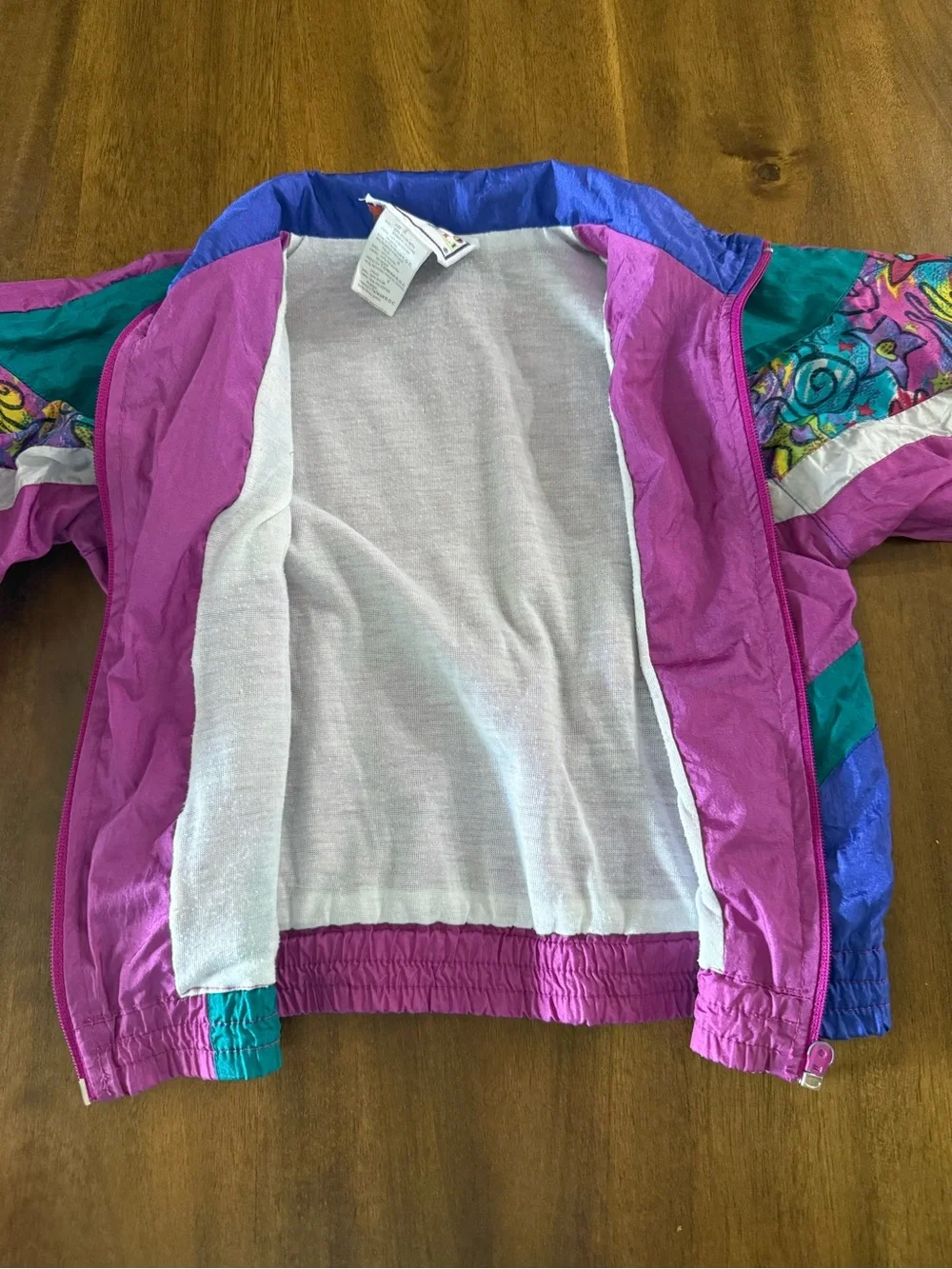Vintage kids Colorblock Tracksuit Jacket & Pants - Pink, Teal, Purple